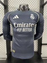25-26 RMA Away Long Sleeve Player Version Soccer Jersey 长袖