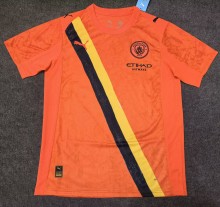 25-26 Man City Orange Goalkeeper Fans Soccer Jersey