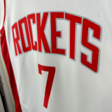 22-23 ROCKETS DURANT #7 White Top Quality Hot Pressing NBA Jersey