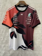 2025 F1 Benz New Pattern Short Sleeve Racing Suit