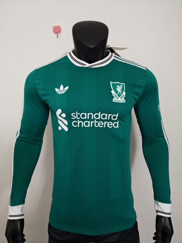 25-26 LIV Third Long Sleeve Player Version Soccer Jersey 1:1 Thai Quality