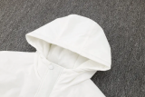 24-25 Sao Paulo White Hooded Windbreaker Fabric Cotton Coat