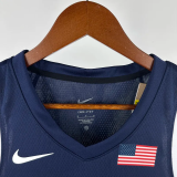 2024 Olympic Game USA LEONARD # 8 Dark Blue Basketball Jersey
