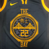 2018 WARRIORS WIGGINS #22 Black Gray Top Quality Hot Pressing NBA Jersey