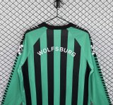 1994-1995 Wolfsburg Away Long Retro Soccer Jersey