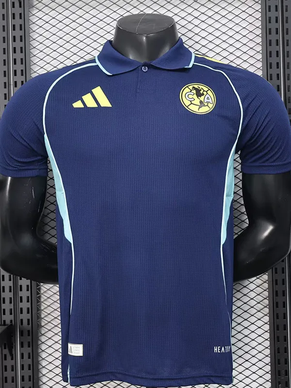 25-26 Club America Royal Blue Player Version Training Shirts 1:1 Thai Quality