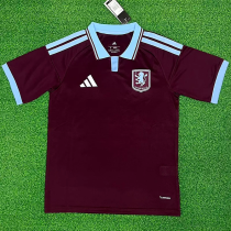 26-27 Aston Villa Home Fans Soccer Jersey