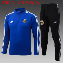 26-27 Argentina High Quality Kids Half Pull Tracksuit