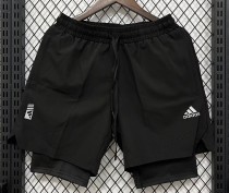 2026 ON Black Casual Double Layer Short Pants 2026 ON Black Casual Double Layer Short Pants