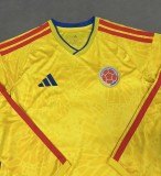 2026 World Cup Colombia Home Long Sleeve Fans Soccer Jersey (长袖)