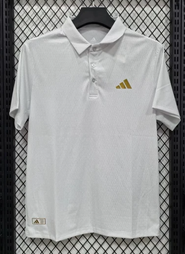 2026 AD White Ice Silk Polo Short Sleeve