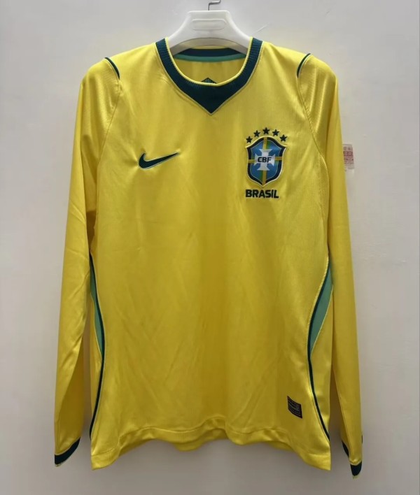 2026 World Cup Brazil Home Long Sleeve Fans Soccer Jersey (长袖)