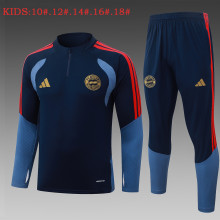 26-27 Bayern High Quality Kids Half Pull Tracksuit