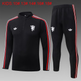 26-27 Man Utd High Quality Kids Half Pull Tracksuit