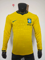 2026 World Cup Brazil Home Long Sleeve Player Version Soccer Jersey (长袖球员)