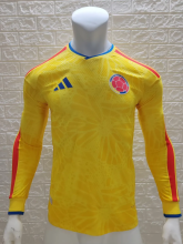 2026 World Cup Colombia Home Long Sleeve Player Version Soccer Jersey*长袖球员
