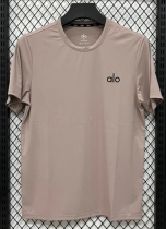 2026 ALO Pink Ice Silk Casual T-Shirt 2026 ALO Pink Ice Silk Casual T-Shirt