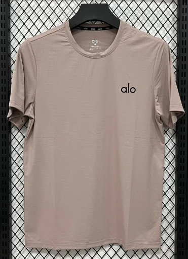 2026 ALO Pink Ice Silk Casual T-Shirt