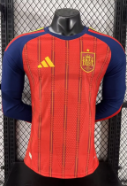 2026 World Cup Spain Home Long Sleeve Player Version Soccer Jersey*长袖球员 2026 World Cup Spain Home Long Sleeve Player Version Soccer Jersey*长袖球员