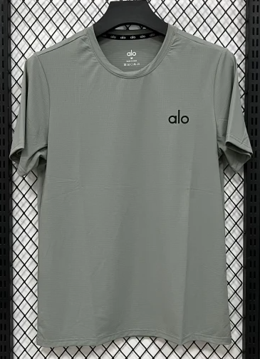 2026 ALO Green Ice Silk Casual T-Shirt