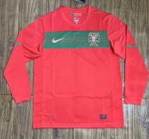 2010 Portugal Home Long Sleeve Retro Soccer Jersey