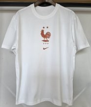 26-27 France White High Quality Casual T-Shirt