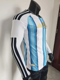 2026 World Cup Argentina Home Long Sleeve Player Version Soccer Jersey*长袖球员