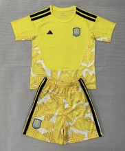 26-27 Aston Villa Yellow GoalKeeper Kids Soccer Jersey