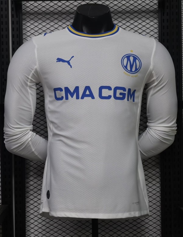 26-27 Marseille Home Long Sleeve Player Version Soccer Jersey*长袖球员