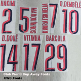 24-25 PSG Away Kids Soccer Jersey