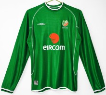 2002 Northern Ireland Home Long sleeves Retro Soccer Jersey