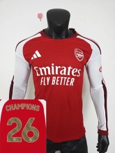 26-27 ARS Home CHAMPIONS # 26 Long Sleeve Player Version Soccer Jersey (长袖球员)