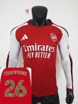 26-27 ARS Home CHAMPIONS # 26 Long Sleeve Player Version Soccer Jersey (长袖球员) 26-27 ARS Home CHAMPIONS # 26 Long Sleeve Player Version Soccer Jersey (长袖球员)