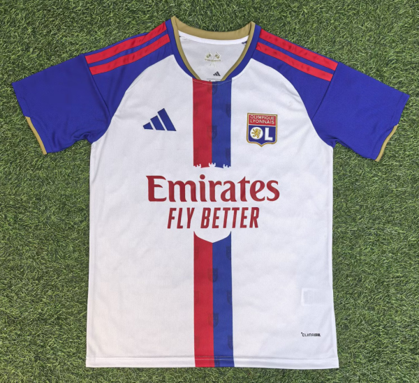 26-27 Lyon Home Leaked Edition Fans Soccer Jersey