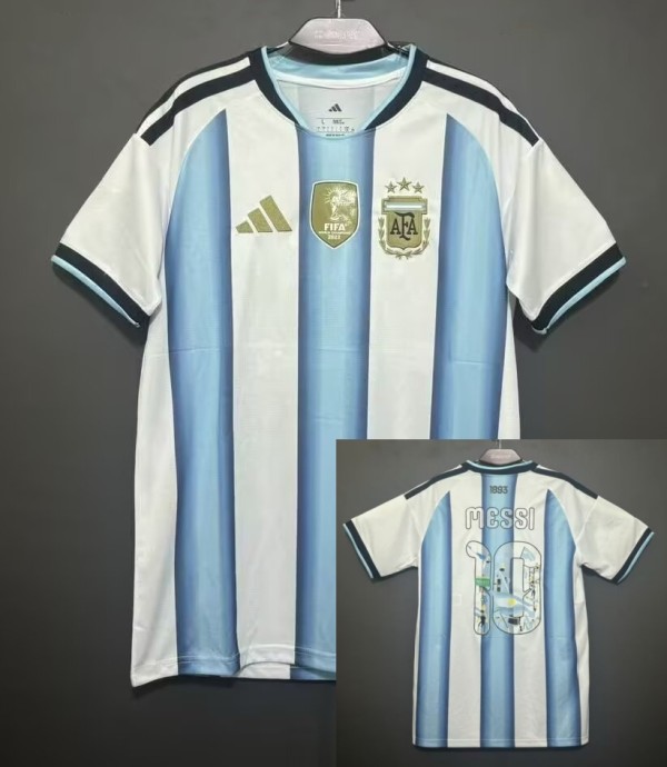 2026  Argentina Embroidered Version Soccer Jersey