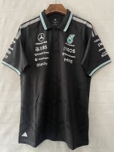 2026 F1 Benz New Pattern Short Sleeve Racing Suit*有领