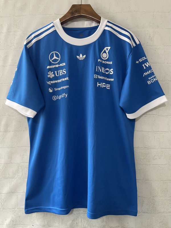 2026 F1 Benz New Pattern Short Sleeve Racing Suit