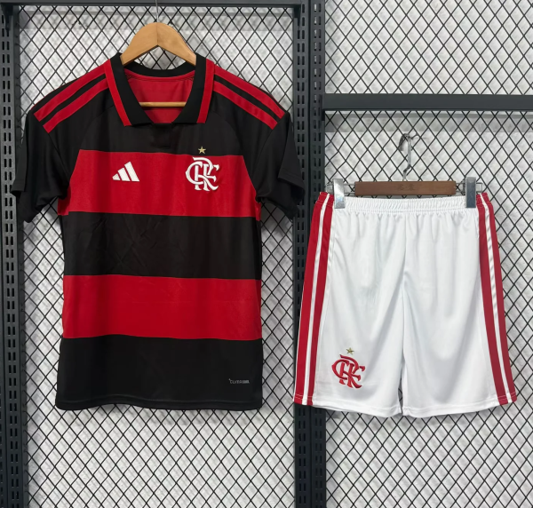 26-27 Flamengo Home Kids Soccer Jersey