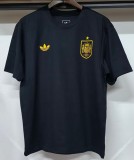 26-27 Spain Black High Quality Casual T-Shirt