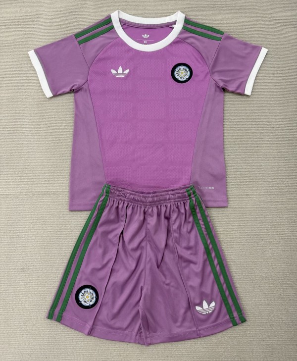 26-27 Leeds United Purple GoalKeeper Kids Soccer Jersey