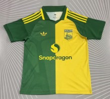 26-27 Man Utd Yellow Green Special Edition Fans Soccer Jersey