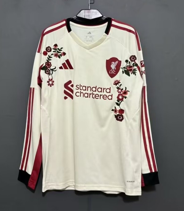 25-26 LIV Embroidered Version Long Sleeve Soccer Jersey (长袖)