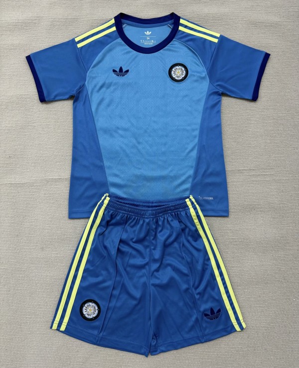 26-27 Leeds United Blue GoalKeeper Kids Soccer Jersey