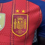 2026 World Cup Spain Home Print CAMPEONES #26 Player Version Soccer Jersey (With 2 Star)*两颗星
