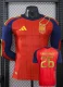 2026 World Cup Spain Home Print CAMPEONES #26 Long Sleeve Player Version Soccer Jersey (With 2 Star)*两颗星*长袖球员