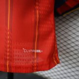 2026 World Cup Spain Home Print CAMPEONES #26 Long Sleeve Player Version Soccer Jersey (With 2 Star)*两颗星*长袖球员
