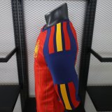 2026 World Cup Spain Home Long Sleeve Player Version Soccer Jersey (With 2 Star)*两颗星*长袖球员
