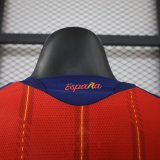 2026 World Cup Spain Home Long Sleeve Player Version Soccer Jersey (With 2 Star)*两颗星*长袖球员