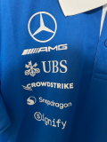 2026 F1 Benz New Pattern Short Sleeve Racing Suit*有领