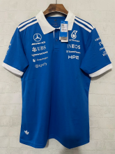 2026 F1 Benz New Pattern Short Sleeve Racing Suit*有领